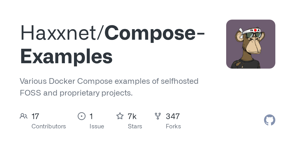 Compose-Examples：自托管开源项目 Docker Compose 示例合集使用指南 的封面