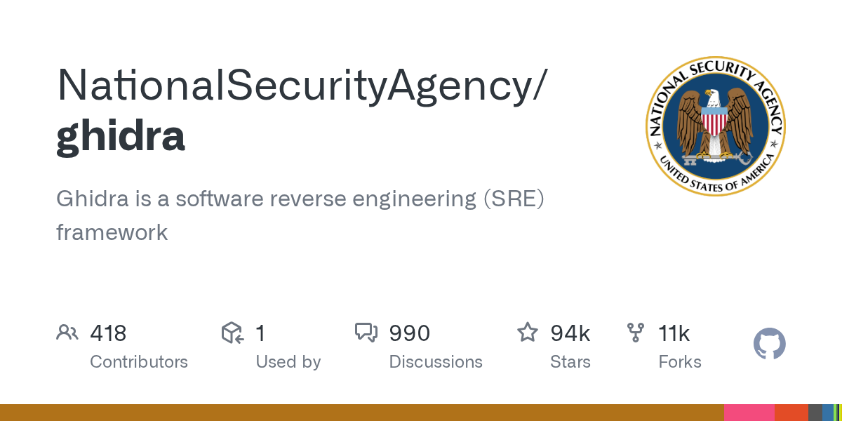 NationalSecurityAgency/ghidra — NSA 官方软件逆向工程框架 的封面
