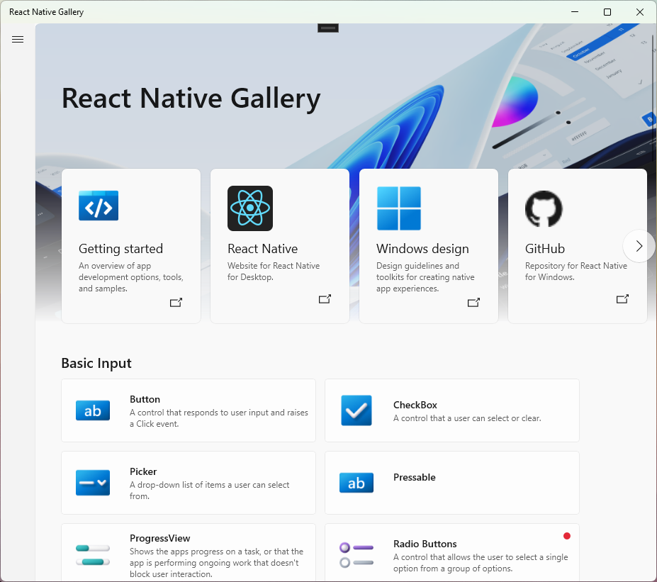 React Native Gallery 示例应用